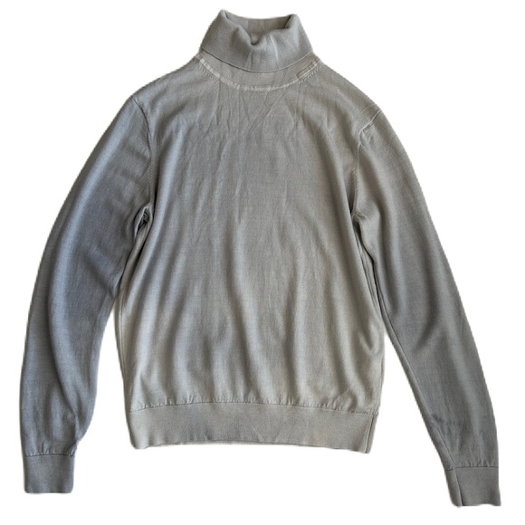Uniqlo Women’s Gray Tie Dye 100% Wool‎ Lightweight Turtleneck Sweater Medium - Picture 1 of 13